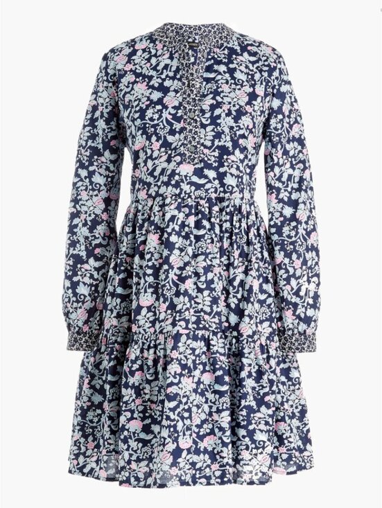 J. Crew Dresses & Skirts - NWOT XS J Crew V-Neck Ruffle Mini Dress in Floral Fields Print Long Sleeve